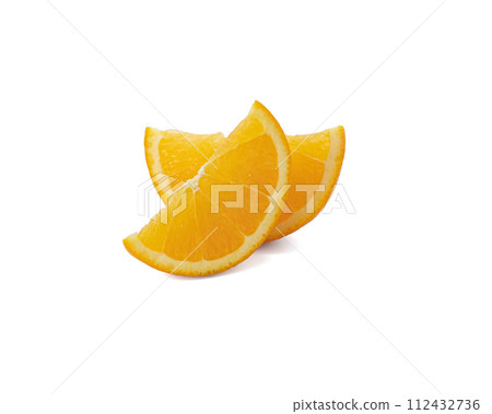 Orange slice isolated on white background Clipping Path 112432736