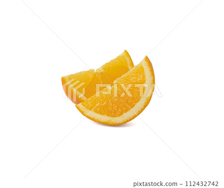 Orange slice isolated on white background Clipping Path 112432742