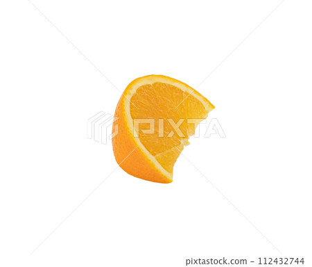 Orange slice isolated on white background Clipping Path 112432744