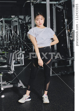 Training wear female portrait 112433935