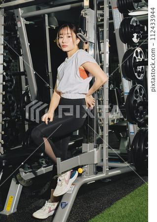 Training wear female portrait 112433944