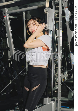 Training wear female portrait 112433949