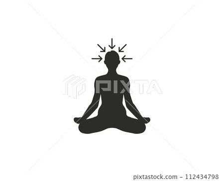 Concentration, logical thinking icon. Vector illustration. 112434798