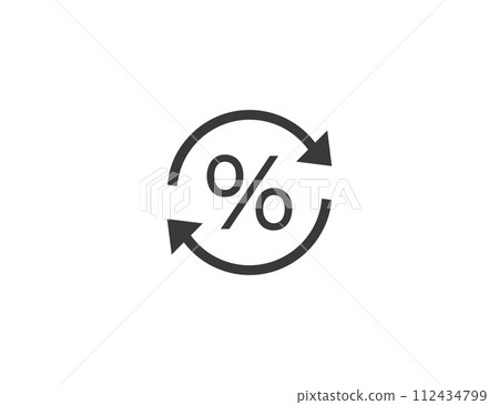 Commission, bonus, percent icon. Vector illustration. 112434799