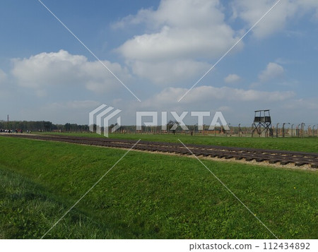 Negative world heritage: Auschwitz-Birkenau concentration camp in Poland, where the Holocaust took place Negative world heritage: Auschwitz-Birkenau concentration camp in Poland, where the Holocaust took place 112434892