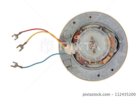 Part of a broken old telephone, phone with dial plate - plastic phone Part of a broken old telephone, phone with dial plate - plastic phone 112435200