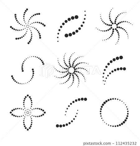 Dots Elements for Design. Set of Abstract Icons. Vector Art. Dots Elements for Design. Set of Abstract Icons. Vector Art. 112435232
