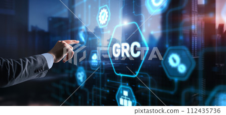 GRC Governance Risk and Compliance concept 112435736