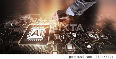 AI Artificial Intelligence concept. Technology learning AI Artificial Intelligence concept. Technology learning 112435744