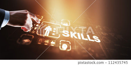 Skills Learning Personal development Finance Competency Business concept Skills Learning Personal development Finance Competency Business concept 112435745