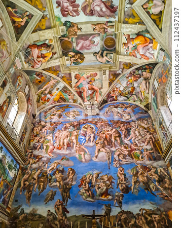 Interior of Sistine Chapel in Vatican Museums 112437197