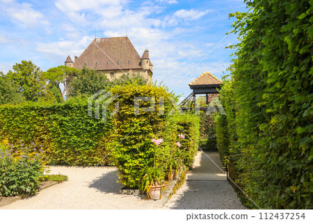 Castle Yvoire and Garden of Five Senses in Yvoire, France 112437254