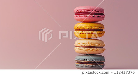 Sweet treat, various cookies close-up. colorful image of macarons. Sweet treat, various cookies close-up. colorful image of macarons. 112437376