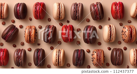 Sweet treat, various cookies close-up. colorful image of macarons. Sweet treat, various cookies close-up. colorful image of macarons. 112437377
