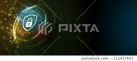 Cyber security and information or network protection. Future cyber technology web services for business and internet project 112437681