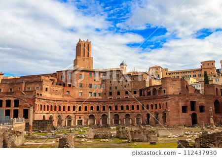Trajan's Market (Mercati di Traiano) is a large complex of ruins in the city of Rome, Italy 112437930