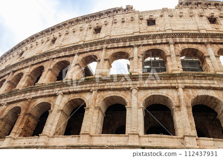 Colosseum or Flavian Amphitheatre in Rome, Italy 112437931