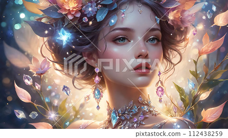 婦女和女孩插畫素材 112438259