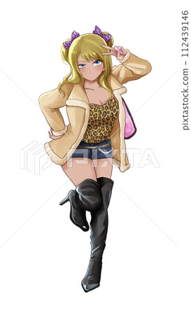 Gal style girl anger Gal style girl anger 112439146