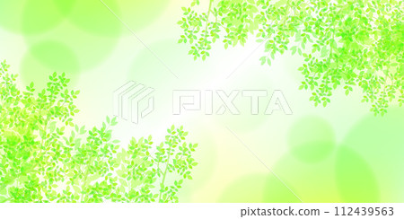 新的綠色留下風景背景 112439563