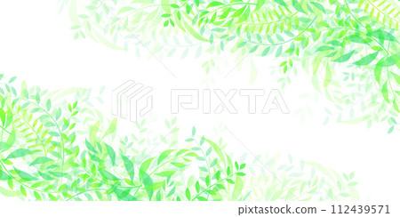 New green leaves landscape background New green leaves landscape background 112439571