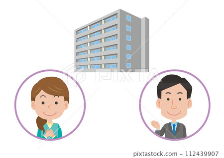 Real estate agent explaining condominiums Real estate agent explaining condominiums 112439907