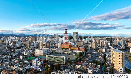 Drone aerial view of the city Drone aerial view of the city 112440020