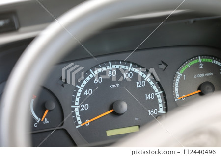 Image of minibus driver's seat 112440496