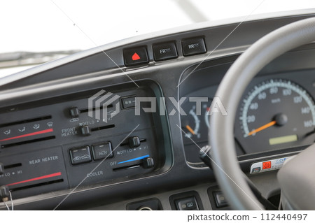 Image of minibus driver's seat 112440497