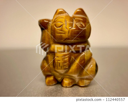 天然虎眼石製成的招財貓 天然虎眼石製成的招財貓 112440557