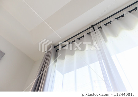 Curtain window interior decoration in living room Curtain window interior decoration in living room 112440813
