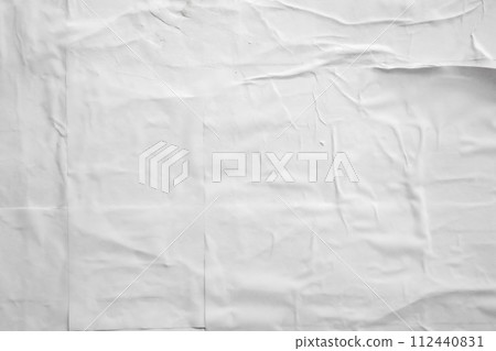 white crumpled and creased paper poster texture background white crumpled and creased paper poster texture background 112440831