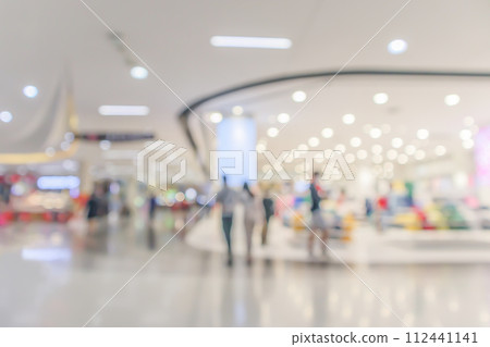 Abstract blur modern shopping mall interior background 112441141