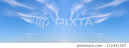 beautiful blue sky with clouds panorama background 112441197