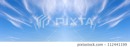 beautiful blue sky with clouds panorama background 112441199