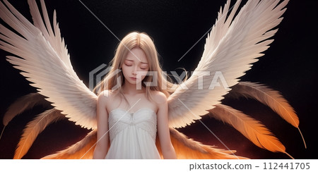 angel, wings, wings, beautiful girl, generative ai 112441705