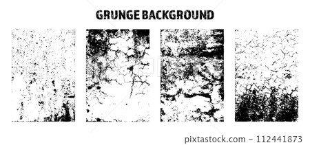 Grunge overlay texture. Old dirty concrete background with cracks and scratches. Distressed grainy surface. Vintage urban backdrop. Scraped and stained design element. Vector illustration Grunge overlay texture. Old dirty concrete background with cracks and scratches. Distressed grainy surface. Vintage urban backdrop. Scraped and stained design element. Vector illustration 112441873