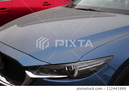 dirty car hood 112441999