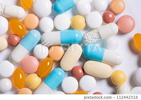 Medicine, tablet, capsule, pharmaceutical image material 112442318