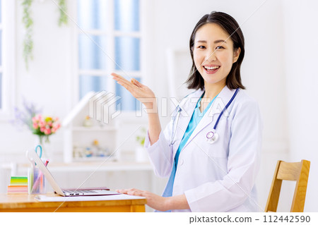 Pediatrics examination female doctor Pediatrics examination female doctor 112442590