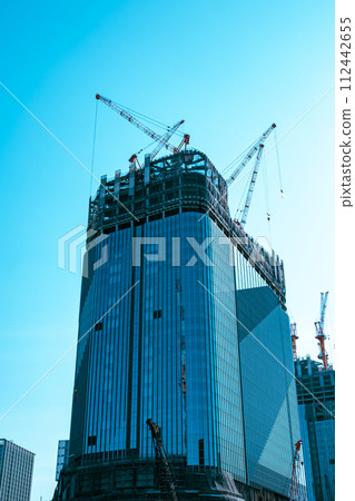 Large-scale construction site Takanawa area undergoing redevelopment 2024.02 k-4 Light color 112442655