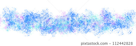 藍色飛濺邊框素材 112442828