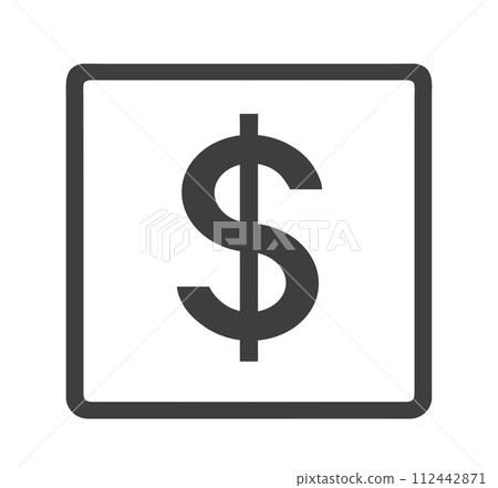 simple black dollar mark simple black dollar mark 112442871