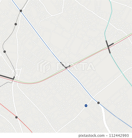 1 km radius map of Sugamo station_no text 1 km radius map of Sugamo station_no text 112442993