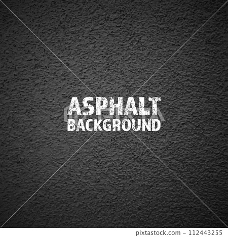 Asphalt road texture, concrete highway surface. Pattern with grainy structure, grunge stone background. Vector illustration Asphalt road texture, concrete highway surface. Pattern with grainy structure, grunge stone background. Vector illustration 112443255