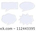A simple speech bubble set with a three-dimensional effect 112443395