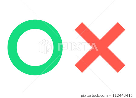 Green and red | Simple round mark 112443415