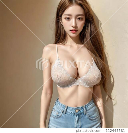 Big breasted lady with high exposure 112443581