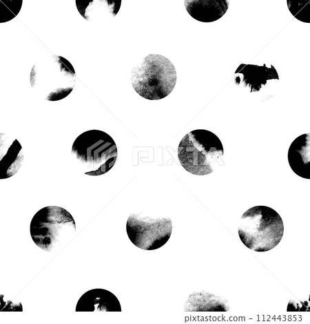 Vector seamless pattern with watercolor polka dots 112443853