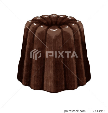 Hand-painted chocolate canelé (single item) Hand-painted chocolate canelé (single item) 112443946